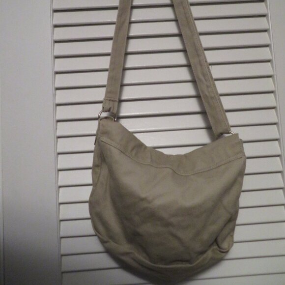 Mail Bag Tan with Adjustable Strap (Approx12x10 - Velcro Closure - Picture 3 of 8
